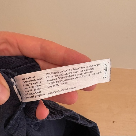 Eileen Fisher Blue Corduroy Pants - Picture 9 of 9